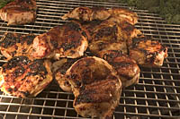 Grilled chicken breasts at A La Carte in Quincy Market, Faneuil Hall Marketplace, Boston, MA