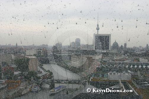 The view of the Spree River from the Reichstag Dome, Berlin, Germany