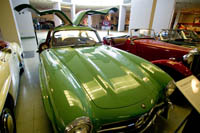 A 1956 Mercedes-Benz "gull wing" SL300 at the Crawford Auto-Aviation Museum.