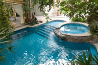 The pool at Piedra Viva Spa in Guadalajara, Mexico.