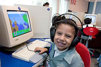 An in house team of software designers designed age-appropriate educational software programs for children of all ages.