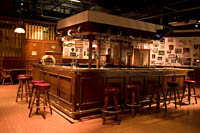 The "Cheers" set on the Back Lot at the Hollywood Entertainment Museum. Š Kayte Deioma