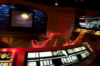 The Bridge from the Star Ship Enterprise on the Back Lot at the Hollywood Entertainment Museum. Š Kayte Deioma