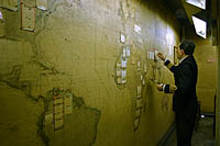 The Map Room at the Cabinet War Rooms, London.