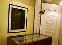 Churchill Display at the Cabinet War Rooms, London.