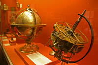 An early chronometer in the Clock Room at the British Museum, London.