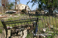 Devastation in the Lower 9th Ward near the levee breach.