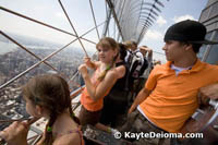 Sarah, Becca and Derick on the Empire State Building Observation Deck