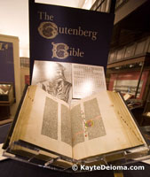 The Gutenberg Bible at the Huntington Library in San Marino