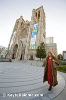 The outdoor labyrinth at Grace Cathedral in San Francisco, CA.