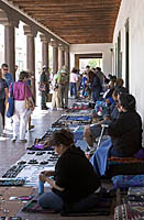 The Portal Native American Artisans Program at the Palace of the Governors.  Artisans may only sell items made by themselves or members of their immediate family. Santa Fe, NM