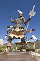 Apache Mountain Spirit Dancer by Craig Dan Goseyun on Museum Hill; Santa Fe; New Mexico