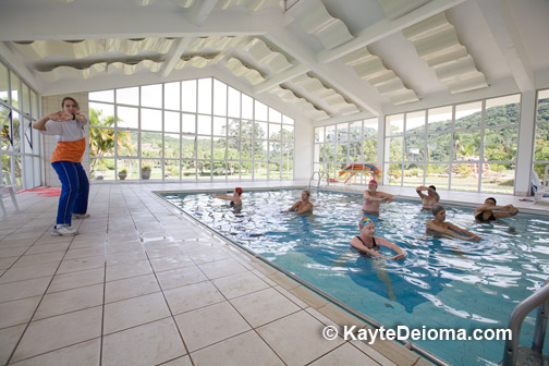 Water aerobics at Itapema Plaza Resort